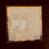 Postmodern Square Bronze Mirror from Belgo Chrom, Belgium, 1980s