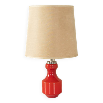 Lampe de table des années 70 avec base en verre