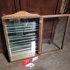 Armoire vitrée vitrine miroir bois collection figurine