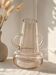 Amber brown transparent vase with handles