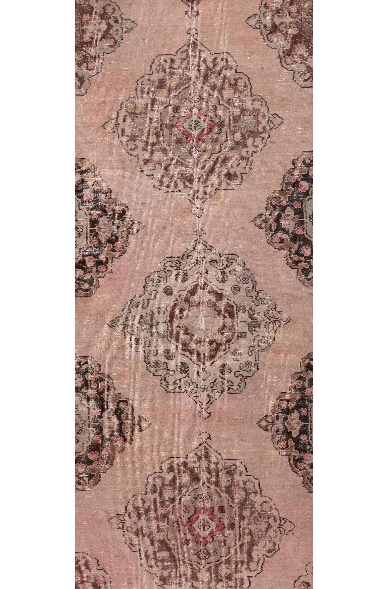 Vintage Turkish hallway rug 86x755 cm