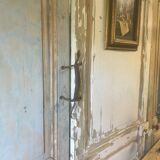 Door handles "Lizards" in handcrafted recycled wrought iron