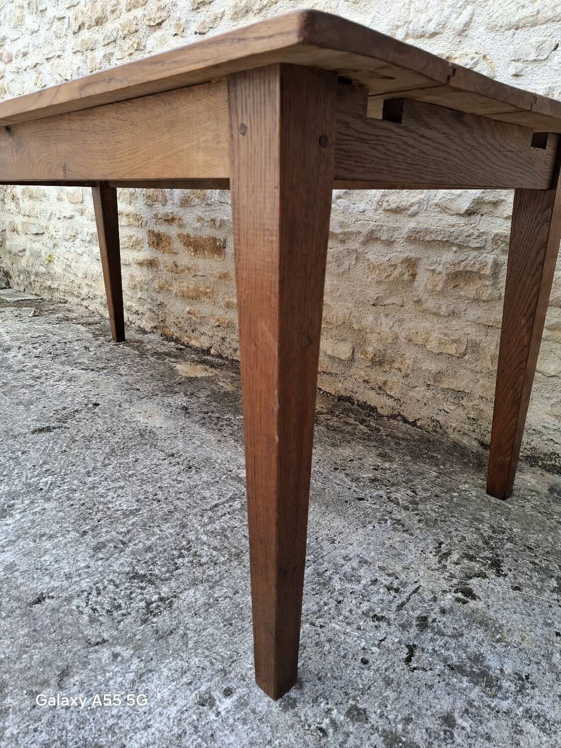 Weathered farm table