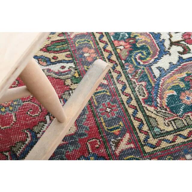 1970s Vintage Persian Handmade Wool Cotton Red Oversized Area Rug 282x360