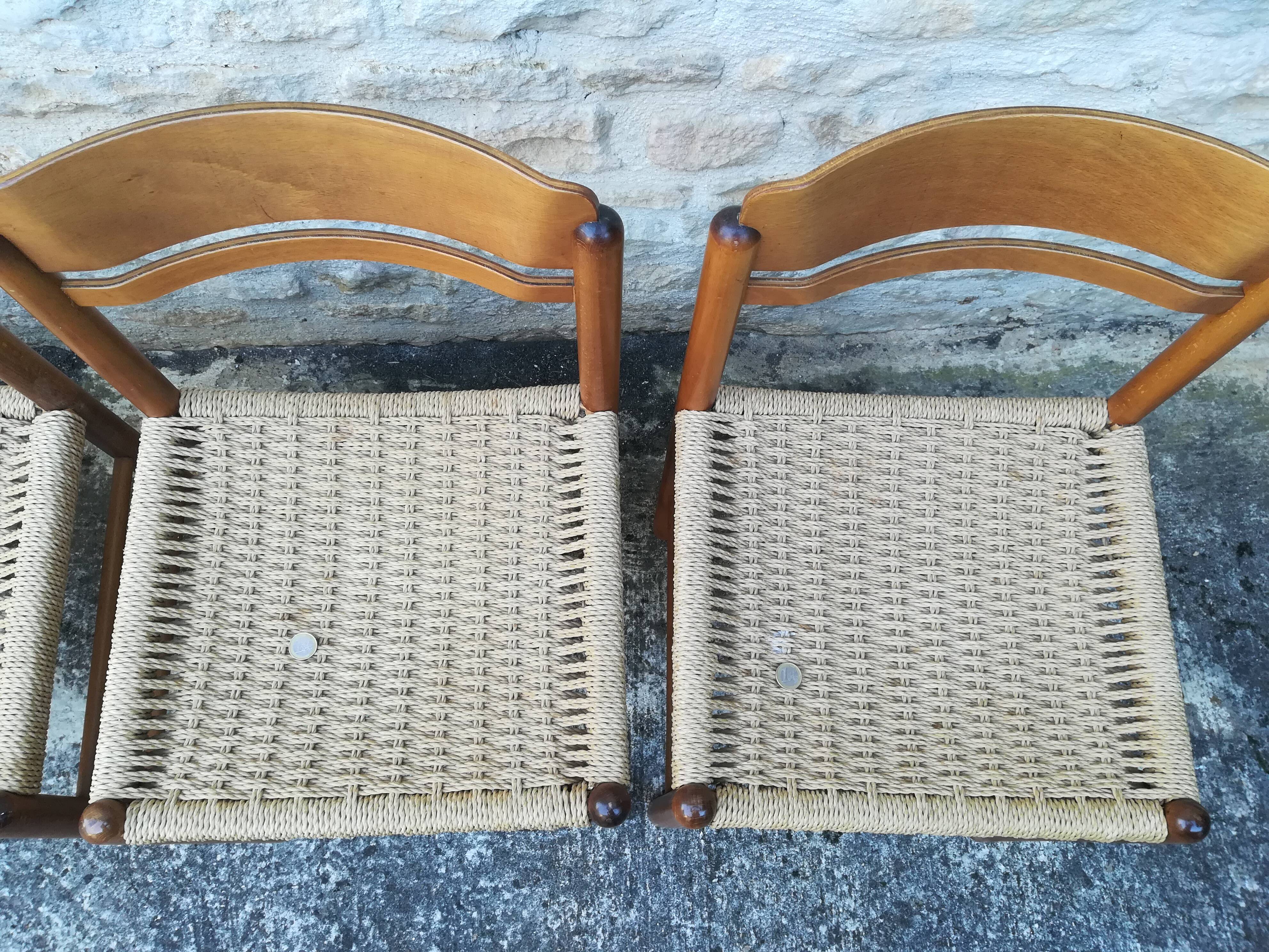 6 rope seated chairs