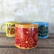 Set of 3 Mugs Staffordshire Potteries Ltd. - Vintage 70s style