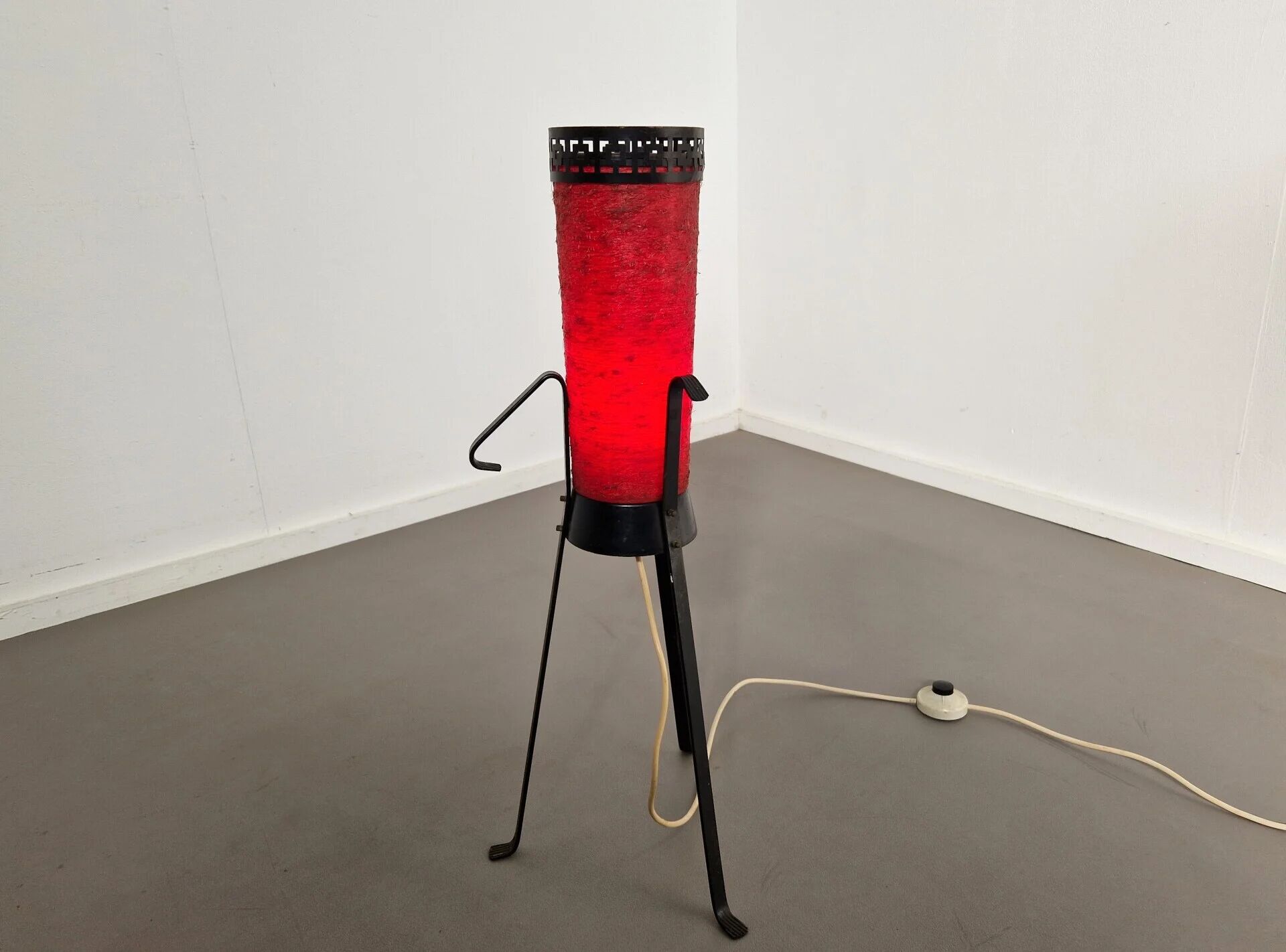 Fiberglass rocket floor lamp | Germany
