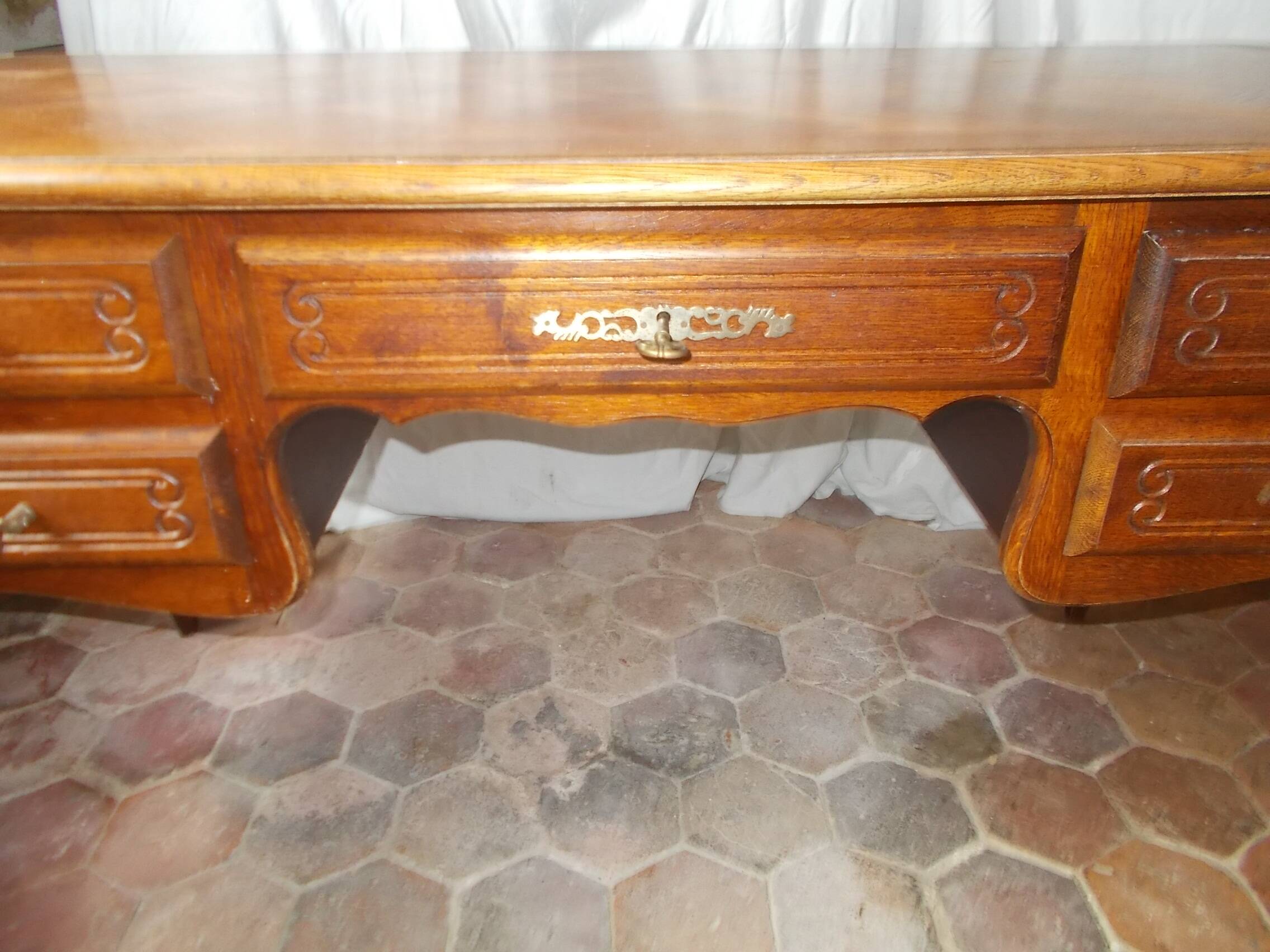 large flat desk in Louis XV style