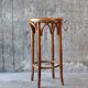 Bistro stool by Fischel 1930, wooden seat