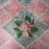 Tapis vintage fait main American Hooked 90cm x 115cm - 1C992