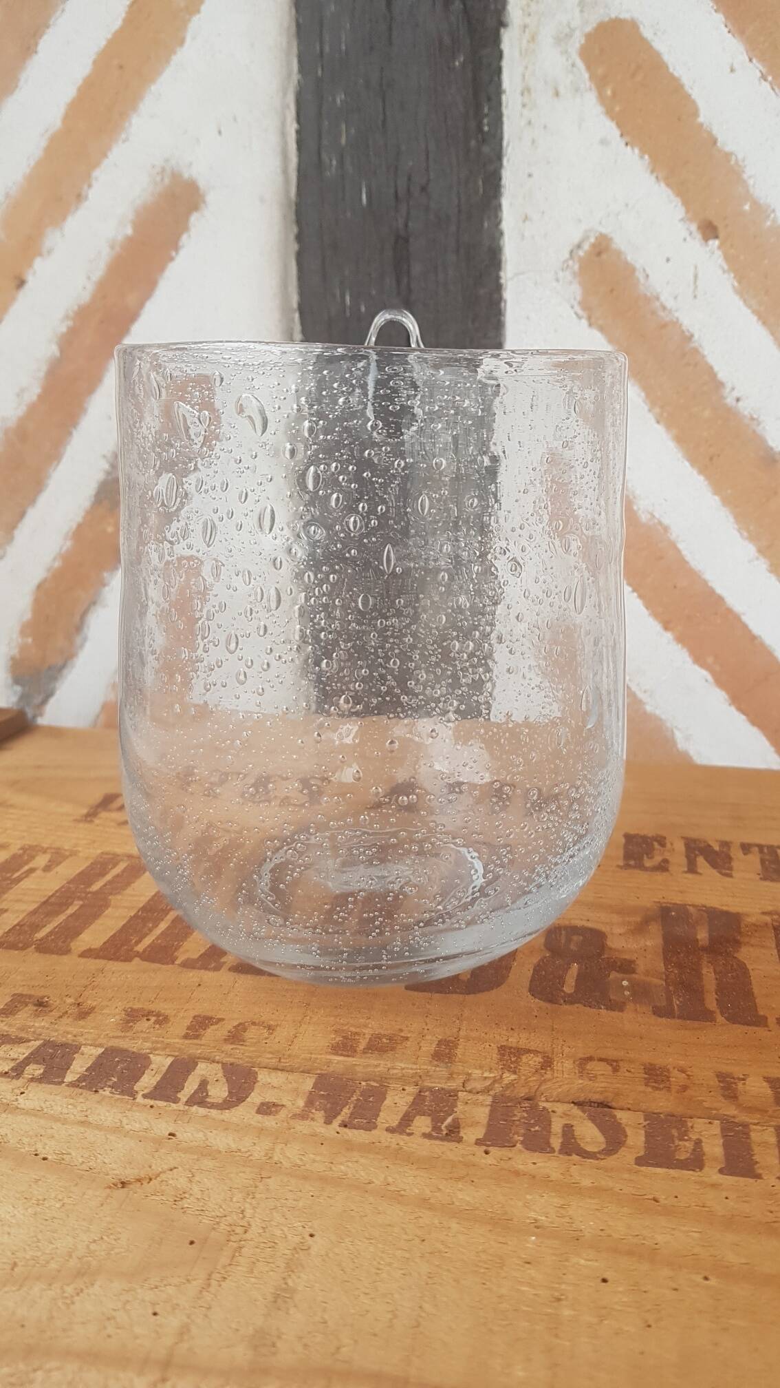 Bubble glass terrarium vase