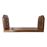 Extensible exotic wood bookend