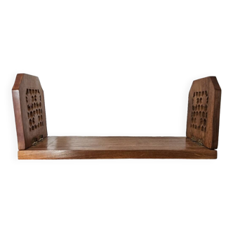 Extensible exotic wood bookend