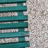 Garden bench with cast iron base