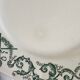 6 Longchamp ironstone dessert plates, Treviso pattern, green earthenware