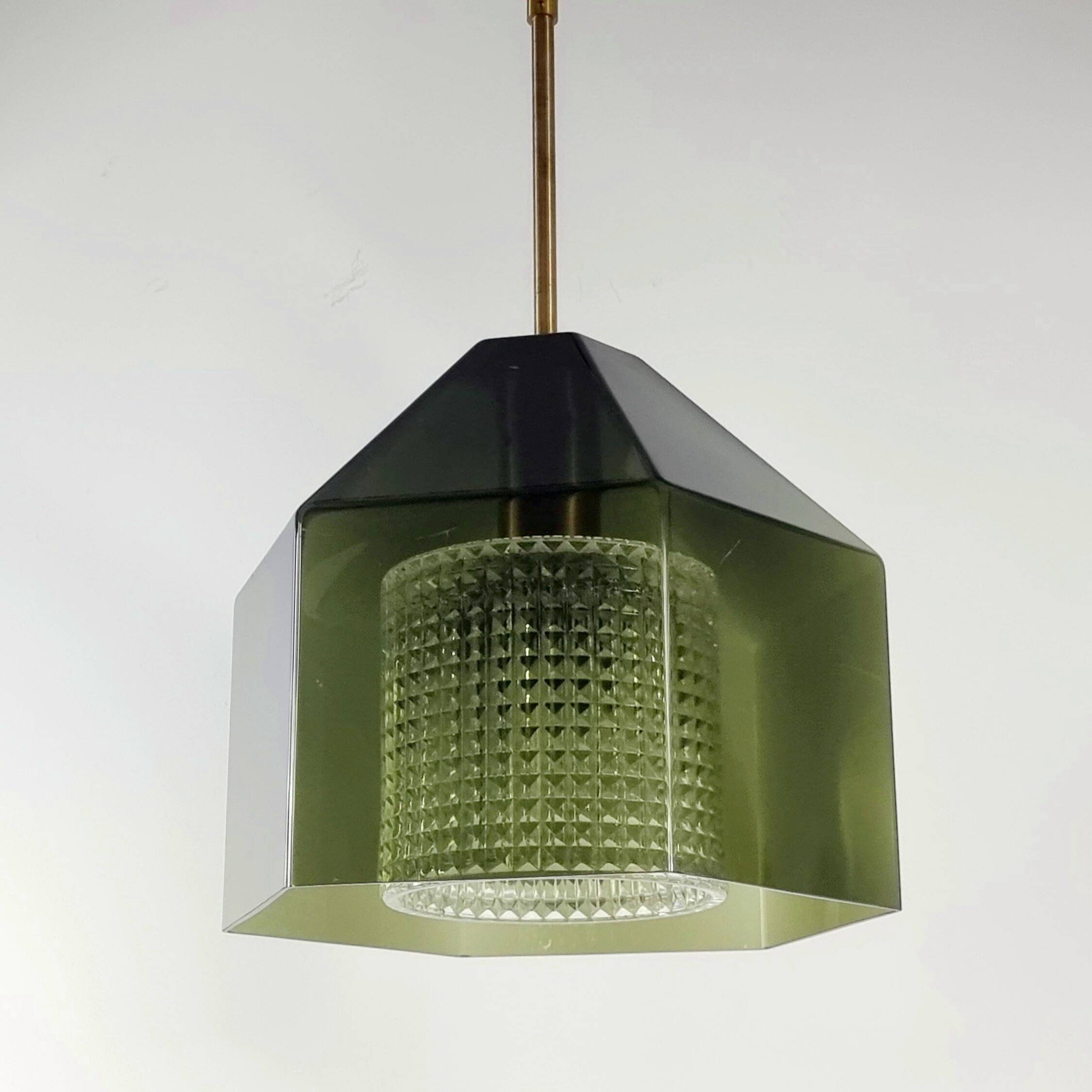 Mid-Century Scandinavian Glass Ceiling Light by Carl Fagerlund for Orrefors, 1960s