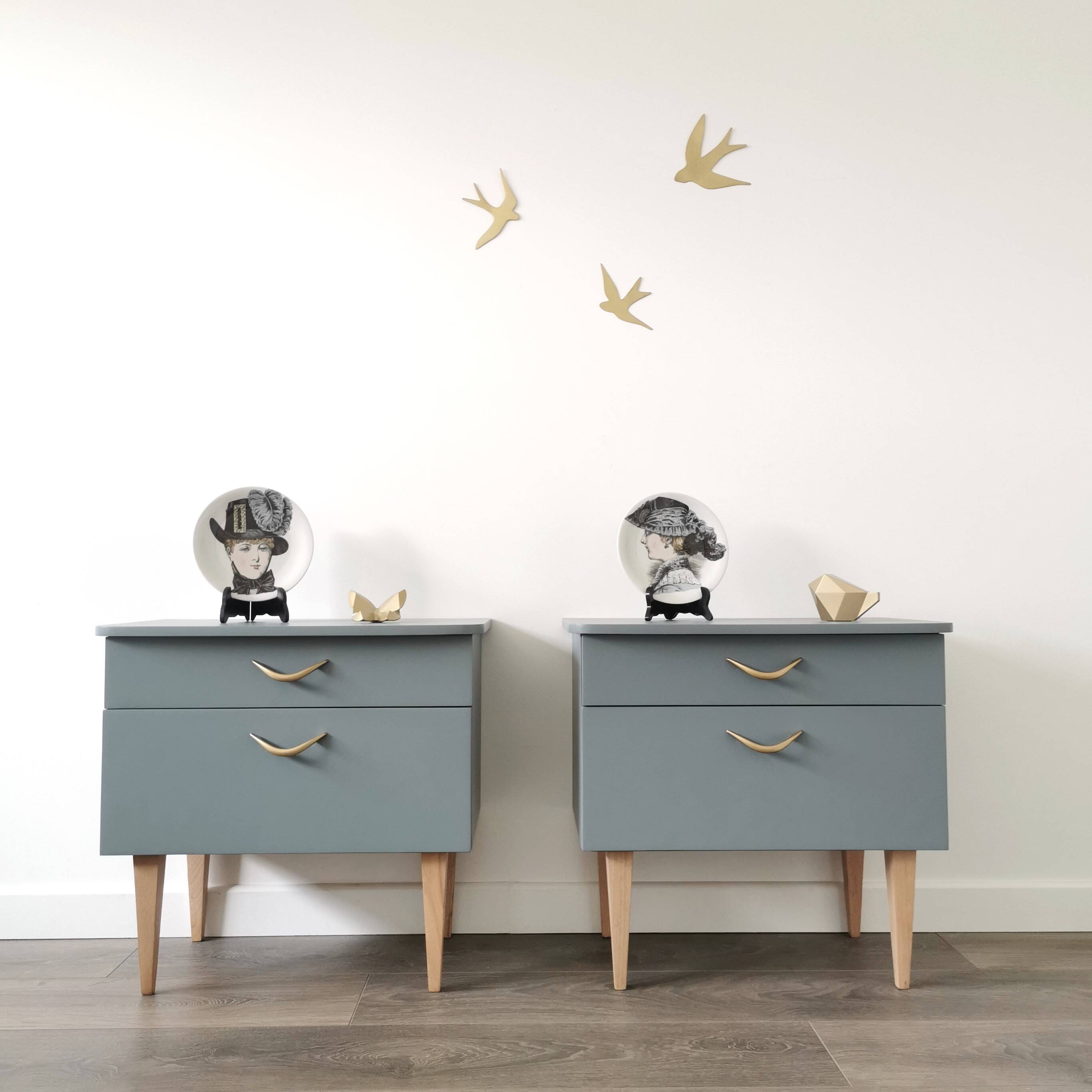 Pair of vintage bedside tables