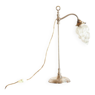 Old lamp rises and falls flame