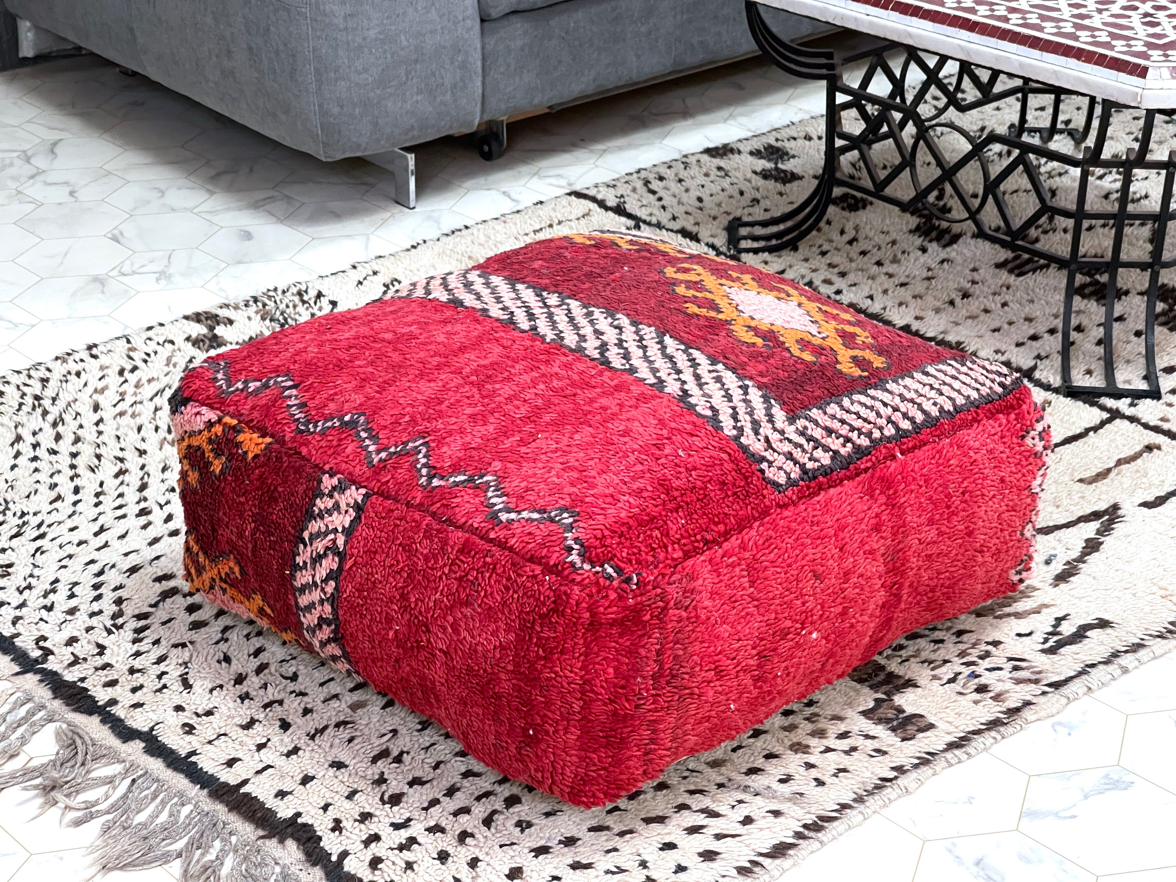 Moroccan kilim pouf