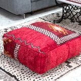 Moroccan kilim pouf