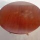 round/oval table with extension, central leg, dark shade, Baumann design