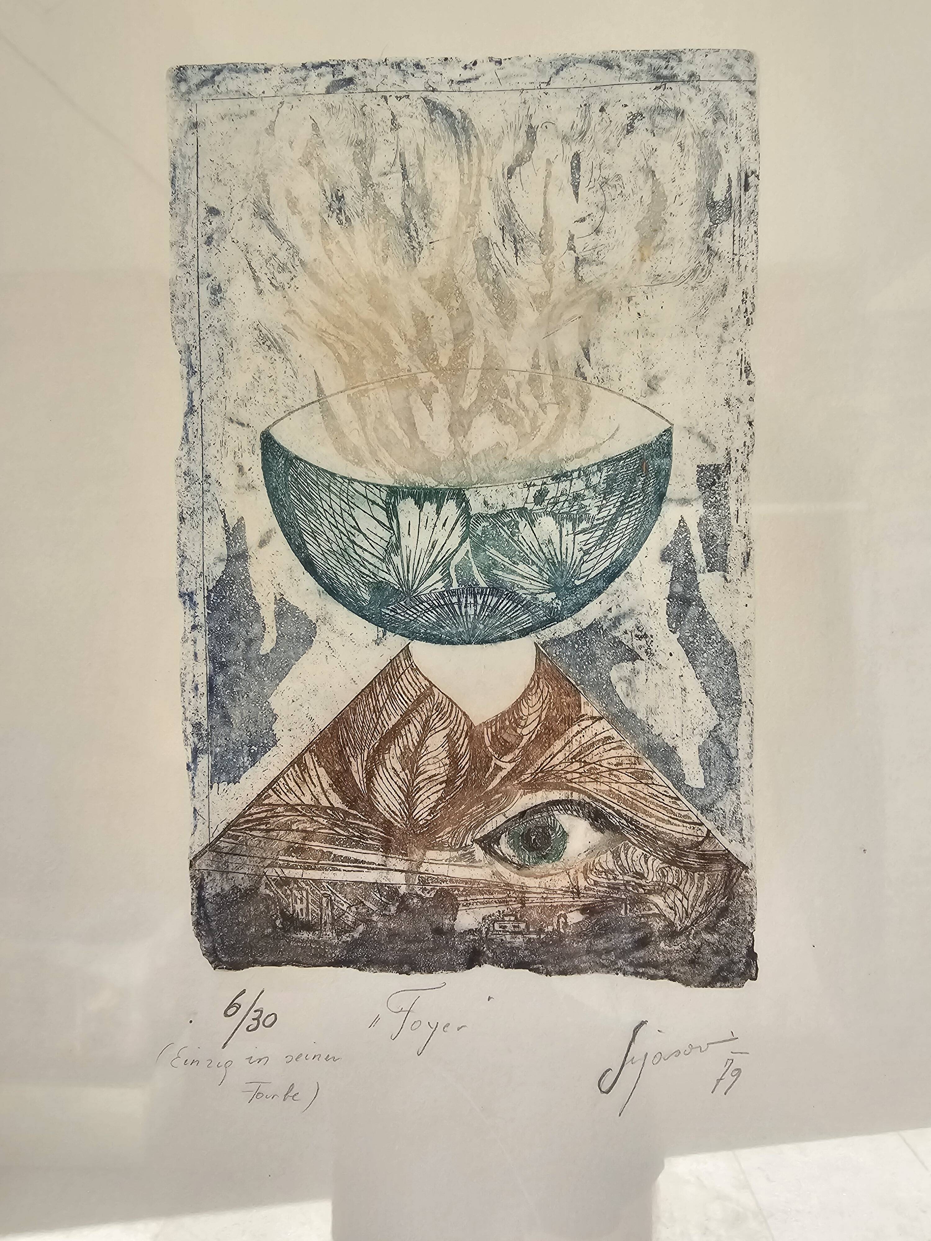 Tableau Gravure - le Foyer 630 - Signé Mischa Sijasov 1979