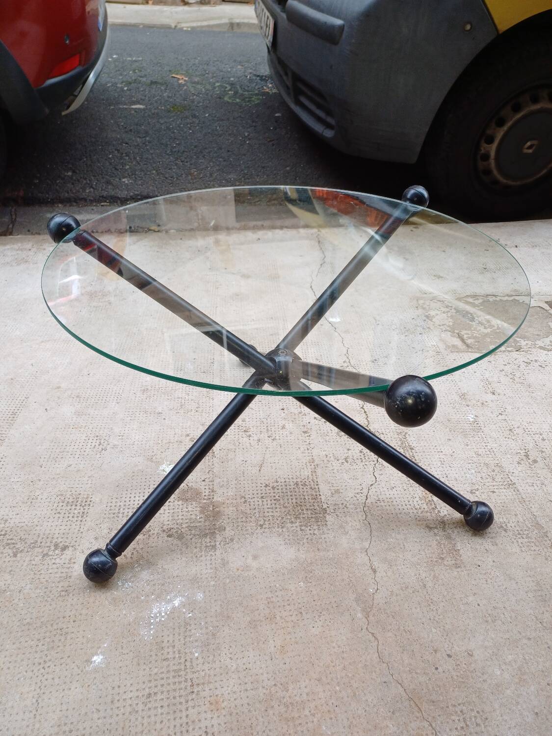 Small coffee table, designer side table 1980