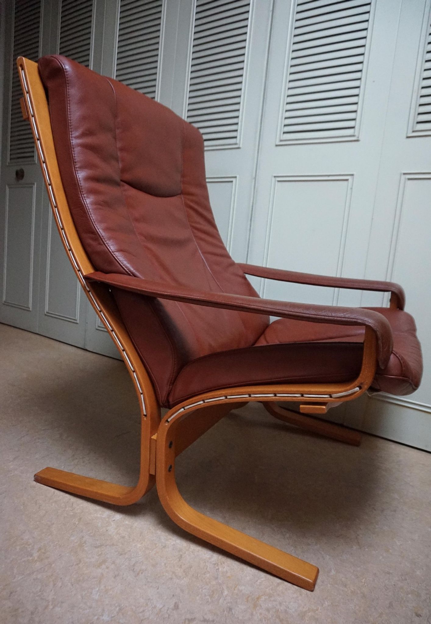 Leather Armchair by Ingmar Relling for Westnofa, Norway, 1970s
