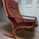Fauteuil en cuir par Ingmar Relling pour Westnofa, Norvège, années 1970
