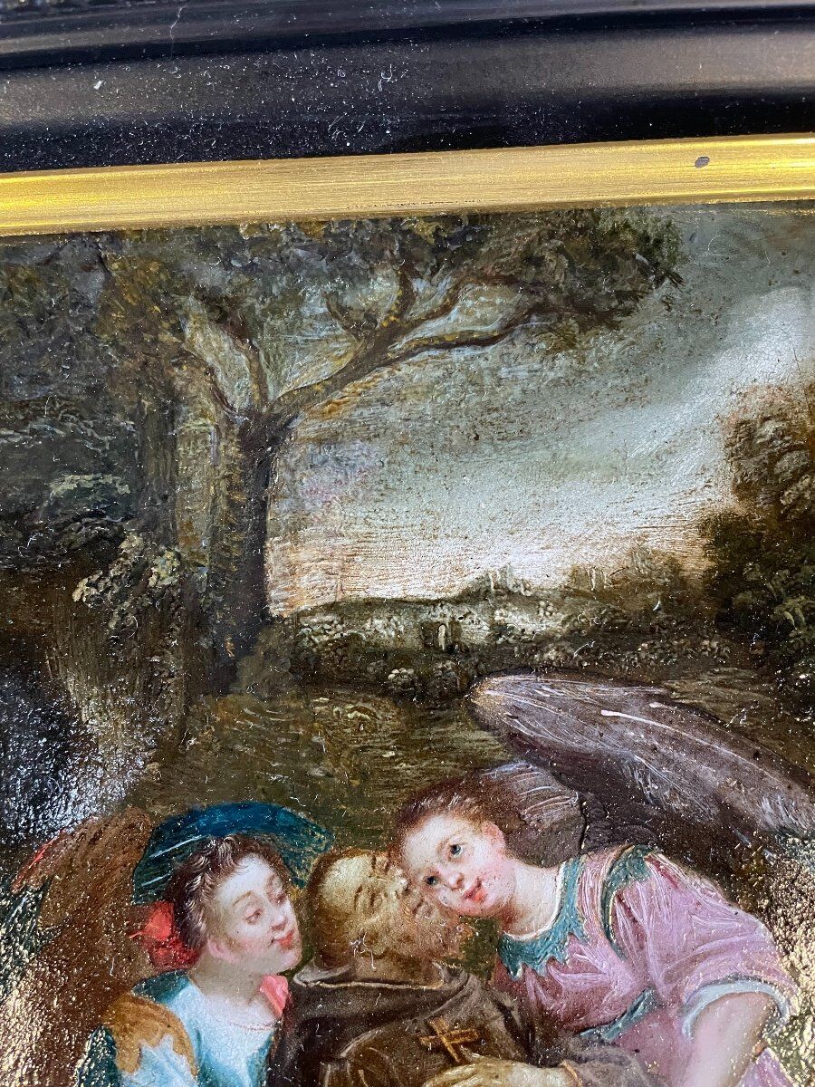 Ecstasy of Saint Francis of Assisi, oil on copper, 17th century