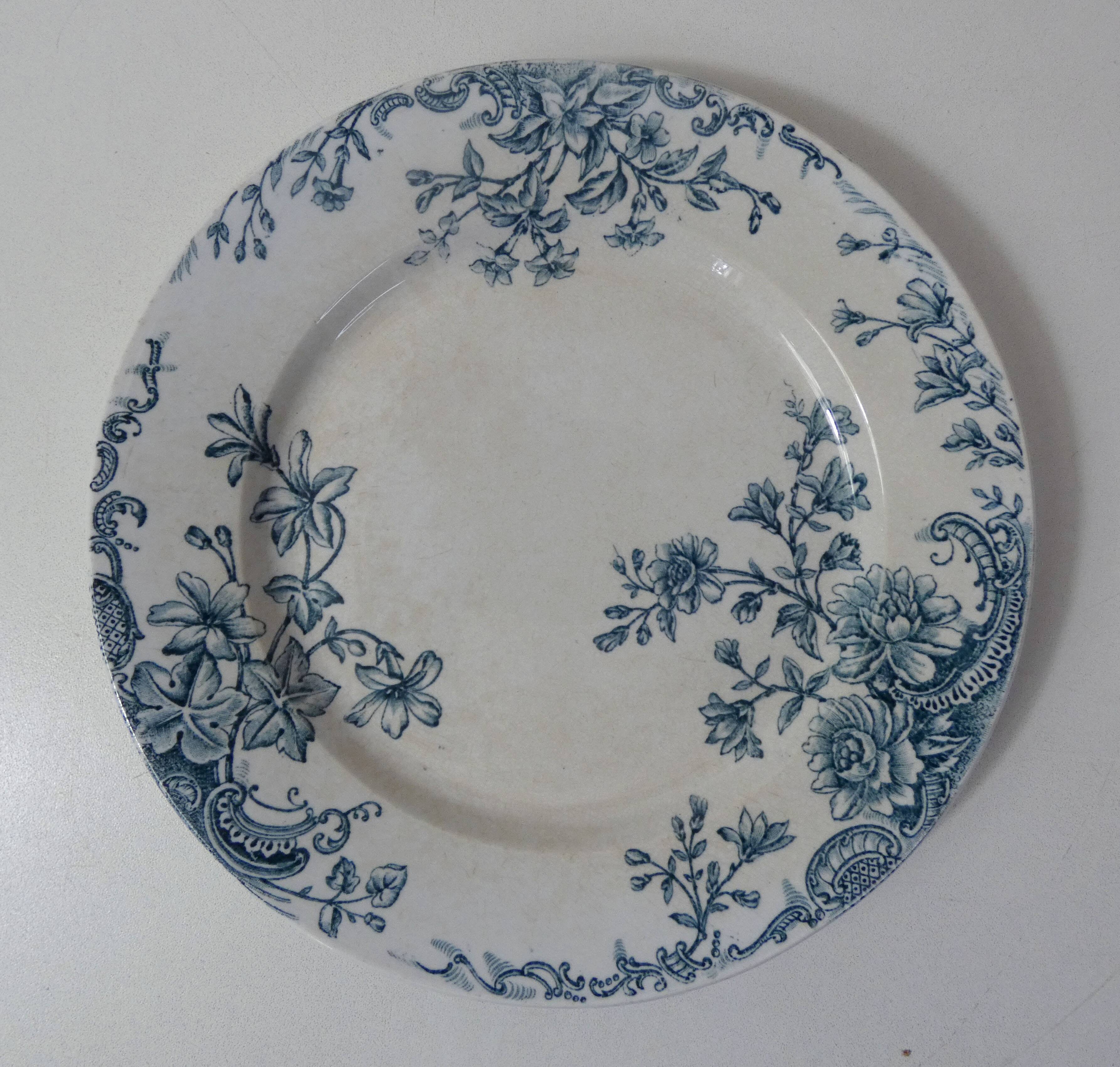 Iron earth 6 flat flower plates althaea