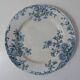 Terre de fer 6 assiettes plates fleurs althaea