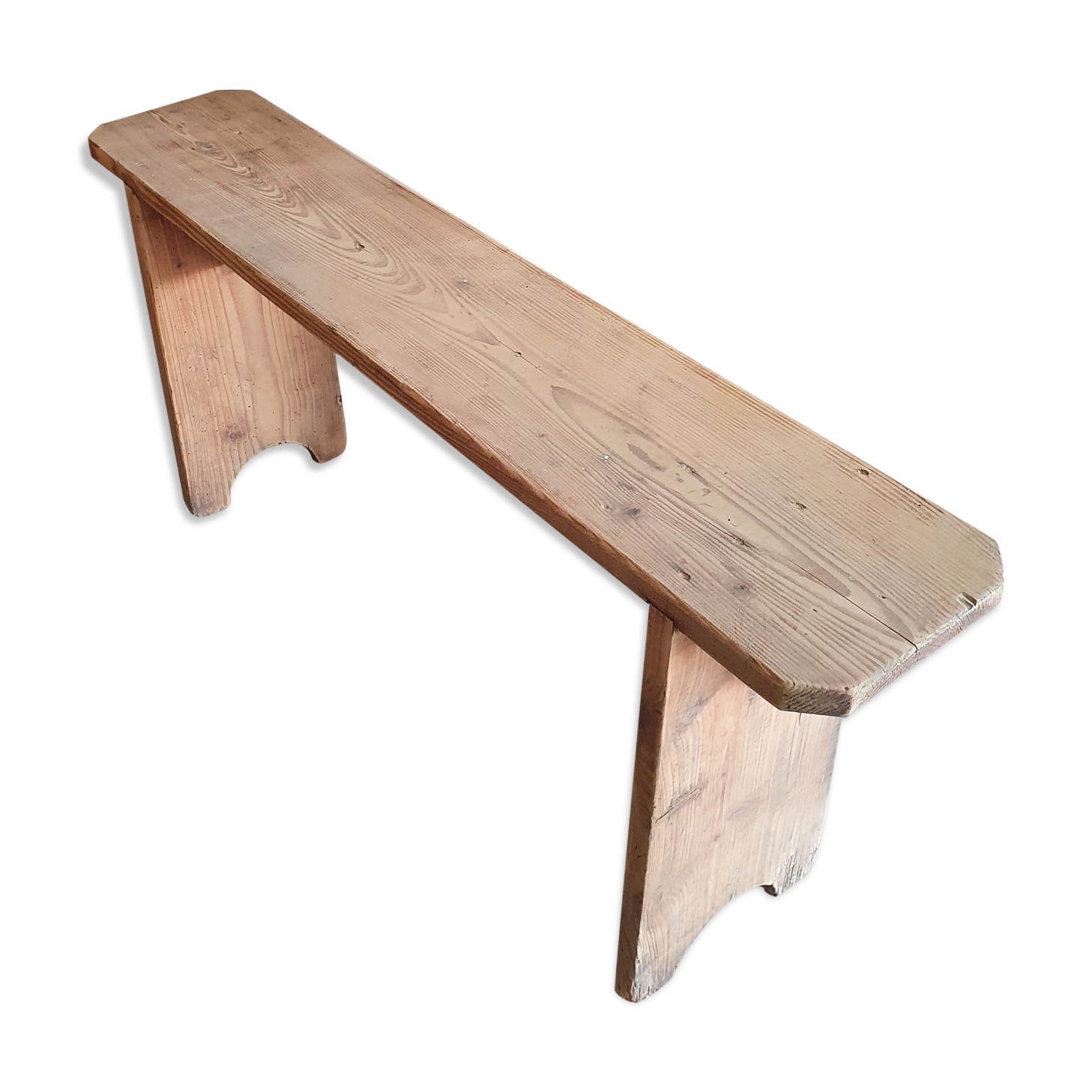Raw wood bench