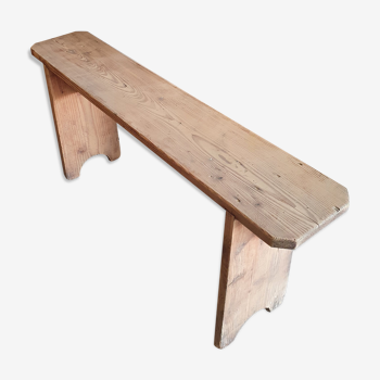 Raw wood bench