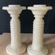 Pair of albatre candle holders