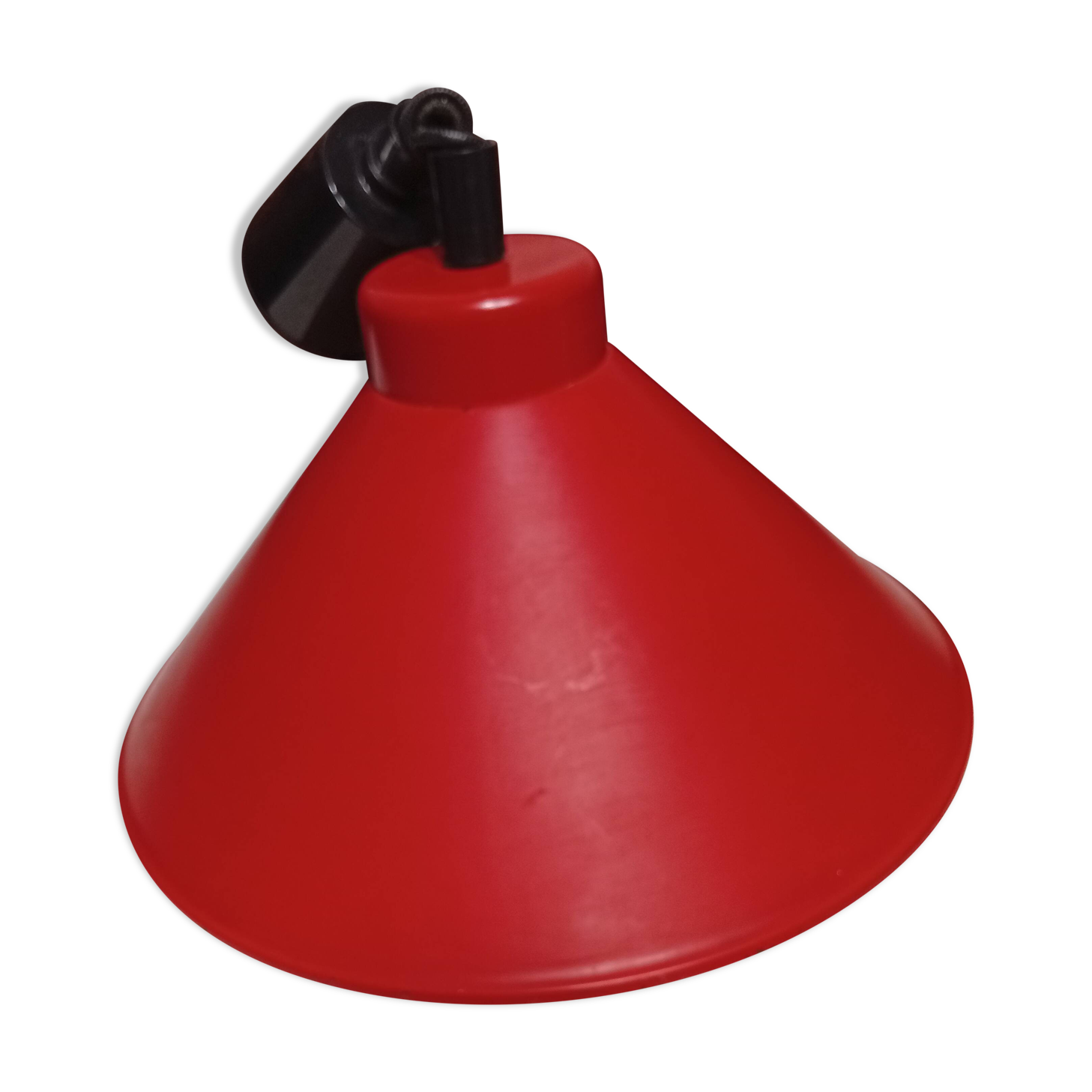 Vintage up and down pendant light in red and white lacquered metal