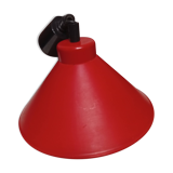 Vintage up and down pendant light in red and white lacquered metal