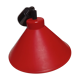 Vintage up and down pendant light in red and white lacquered metal