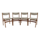 1960s Set of 4 Danish Teak Dining Chairs, Restored
