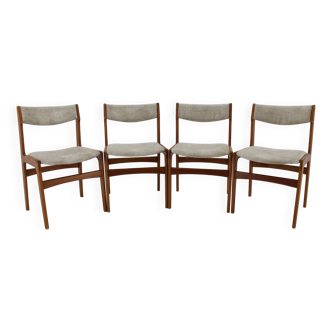 1960s Set of 4 Danish Teak Dining Chairs, Restored