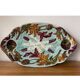 Serving dish for asparagus and artichokes in faience, late 19th century.