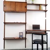 Scandinavian modular wooden office shelf - Design Kai Kristiansen