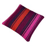 Housse de coussin en kilim turc vintage, 40 x 40 cm