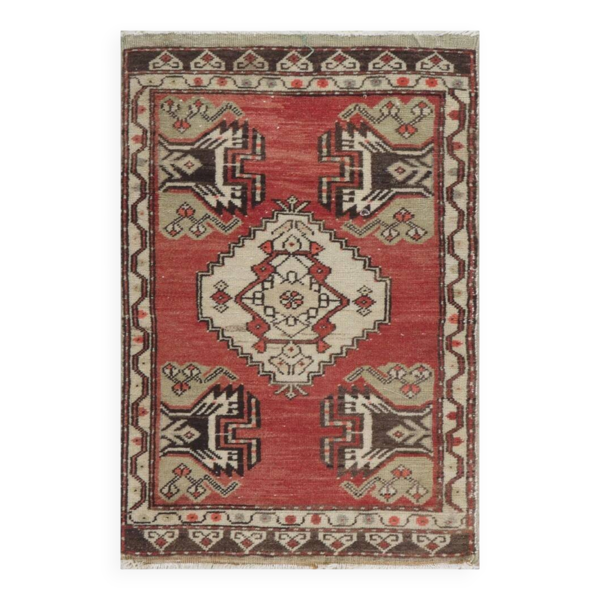 Vintage Small Rug. Handmade Door Mat. Turkish Seat Cover. Entryway Mat. Kitchen Rug