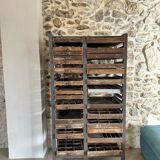 Antique printing furniture with drawers – wood & metal – industrial