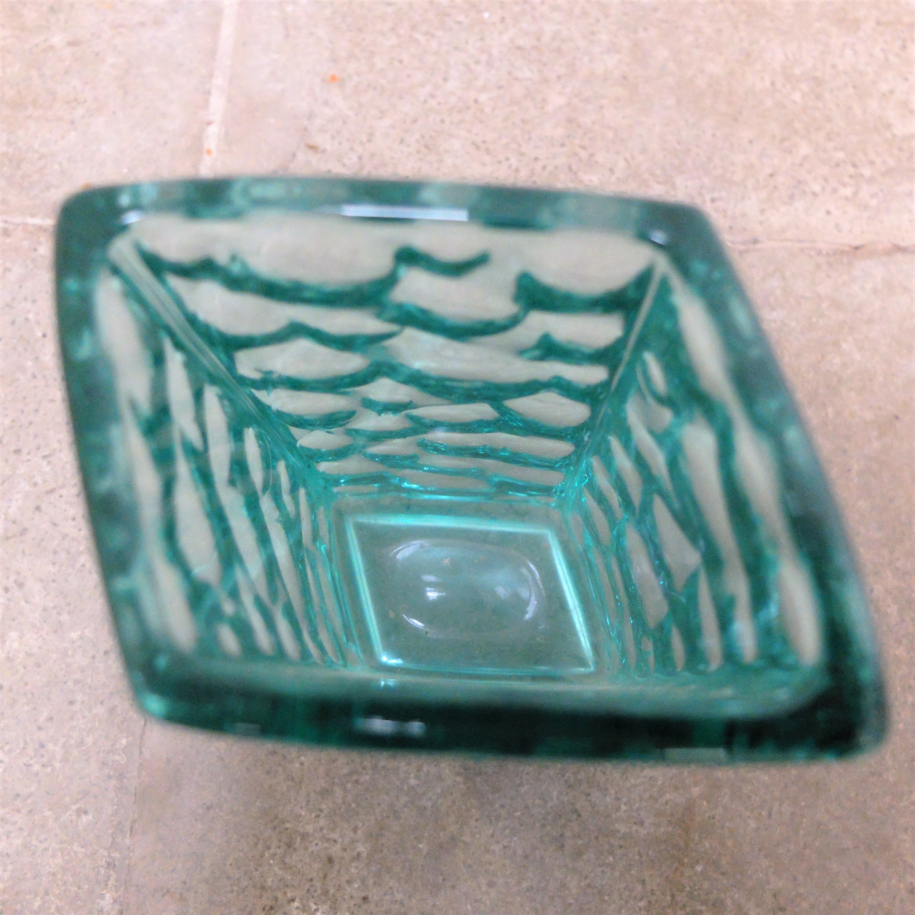 Vase Brabec turquoise vintage