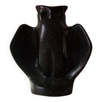 Brutalist design ceramic owl lamp