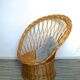 Armchair woven rattan basket, 60-70 years