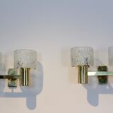 Sophisticated pair of brass wall lamps 1970s