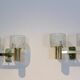 Sophisticated pair of brass wall lamps 1970s